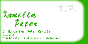 kamilla peter business card